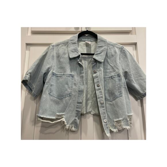 NWT NoBo  Cropped Jean shirt or jacket JR 11-13 - Picture 1 of 10